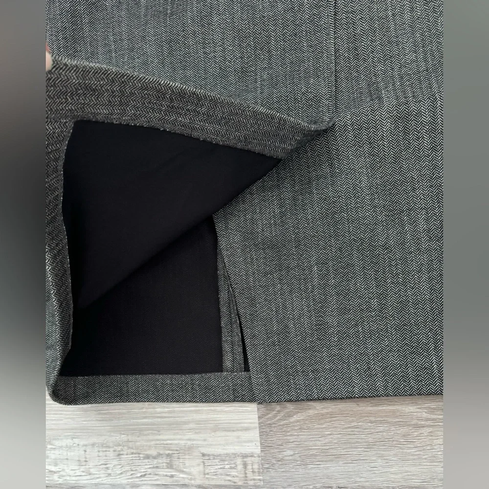 NWT H&M Pencil Skirt Women 4 Black Gray Knee Length Office Career Academia - Picture 7 of 13